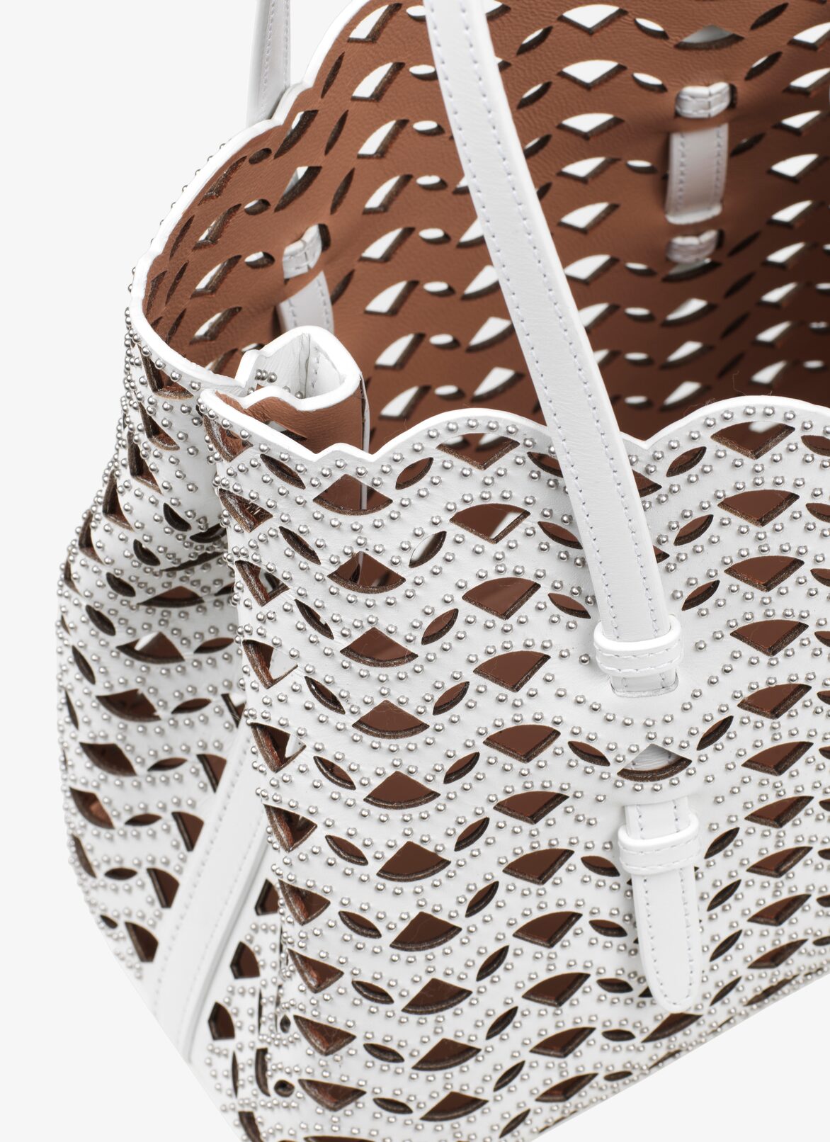 Mina 25 Tote Bag ALAÏA WHITE MINA 25 TOTE BAG